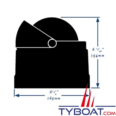 RITCHIE - Compas sur fût DNP-200 série Navigator - couleur noire / lecture noire
