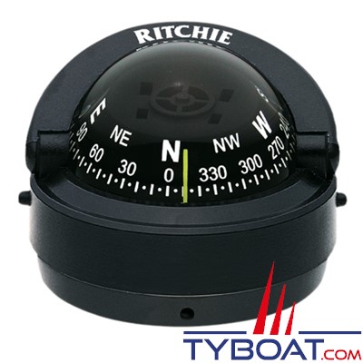 RITCHIE - Compas sur fût S-53 série Explorer - couleur noir / lecture noire