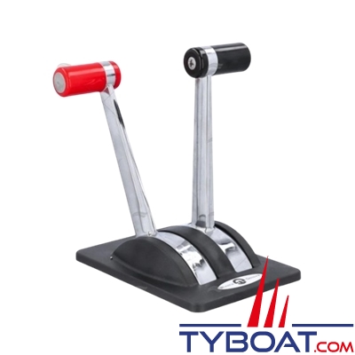 Riviera - Boîtier de commande moteur CB01 - bi-leviers droit inverseur + gaz (inverseur à droite) avec sécurité - noir