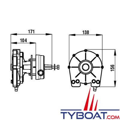 Riviera - Kit de direction - boîtier SG03 + câble T02 longueur 10' (3,05 M)