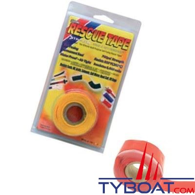 Rouleau silicone autofusionnant Rescue Tape longueur 3,65 m x largeur 2,55 cm rouge