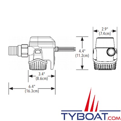 Rule - Pompe de cale automatique - RM1100B - 4270 L/H - 24V