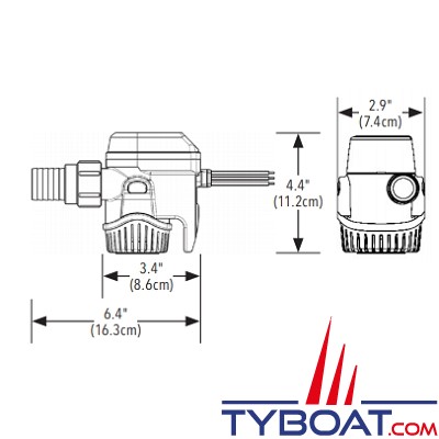 Rule - Pompe de cale automatique - RM1100B - 4270 L/H - 12V