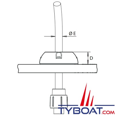 Scanstrut - Passe câble à entrée verticale pour câbles de 2 à 8 mm - Inox