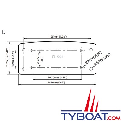 Scanstrut - ROKK midi - support appareil électronique - Raymarine E7 et Lowrance HDS-5 / HDS-7