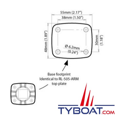 Scanstrut - ROKK Mini / Midi - support de montage Lifedge, AMPS Universel