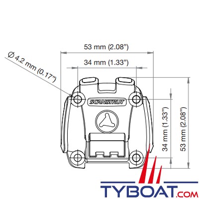 Scanstrut - ROKK mini support de base autocollant 