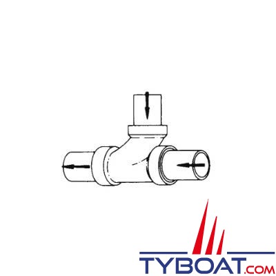 Sealand - Raccord PVC en T pied de biche pour WC Ø