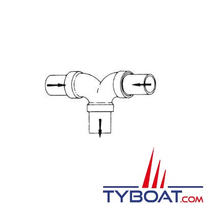 Sealand - Raccord PVC en T pour WC Ø1