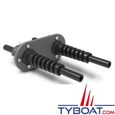 Dometic - Passe cloison double pour flexible hydraulique Baystar/Seastar - Composite 