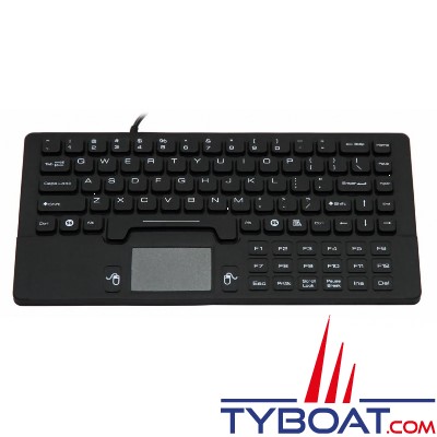 Seatronic - Clavier AZERTY étanche super compact - IP68 - 220*110 mm - avec Touchpad