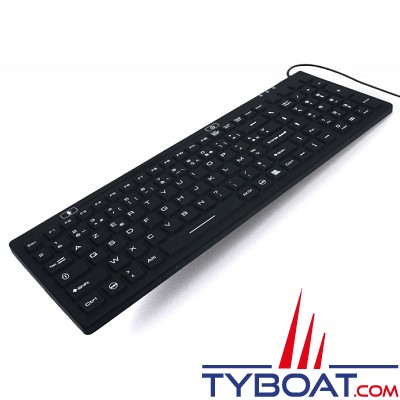 Seatronic - Clavier rigide étanche filaire - IP68 - 380*130*12 mm