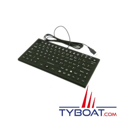 Seatronic - Clavier rigide étanche rétroéclairé -  IP68 - 220*110 mm