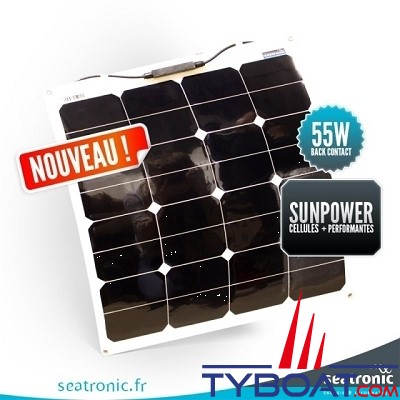 Seatronic - Panneau souple back contact 55 watts 540*580*3 mm - 12 Volts