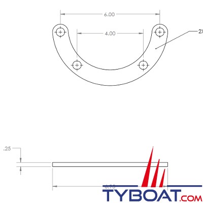 Seaview - Adaptateur pour mat Isomat ou section très large SM-18-U, SM-18-R , SM-10-A