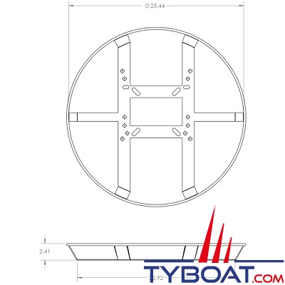 Seaview - Arceau de protection en Inox pour tous radars de 24“ et Raymarine Quantum 2 et Simrad Halo24