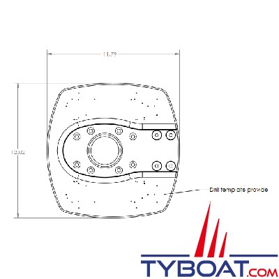 Seaview - Platine - pour support modulaire M1-  pour radars Lowrance, Simrad, Raymarine, Garmin, Furuno, Humminbird,Lorenz, JRC, Koden,Seiwa, Sitex - ADA-R1 