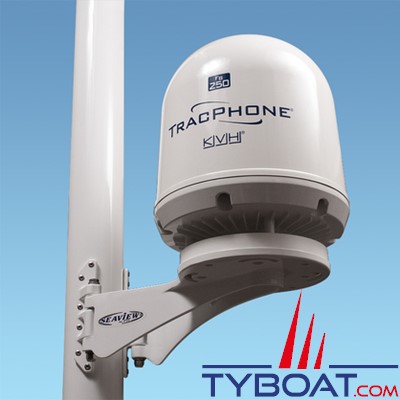 Seaview - Support de mât SM-14-A pour satdome FB150/FB250, KVH Trac 252, Thrane Fleet 33 & Furuno Fleet 33