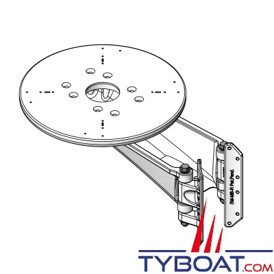 Seaview - Support de mât SM-15-A pour satdome KVH M1/M2/M3, Intellian i1/i2/i3, Raymarine 37STV