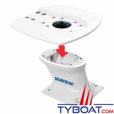 Seaview - Support modulaire simple - inclinaison arrière - hauteur 127 mm - pour radar, Satdome, antenne poutre - PMA-57-M1