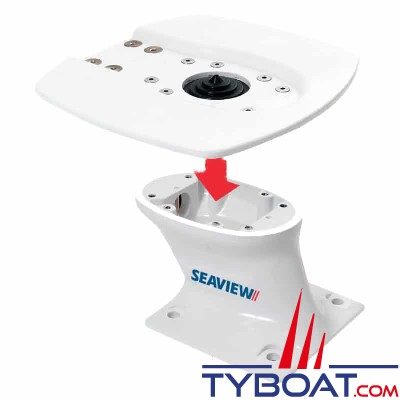 Seaview - Support modulaire simple - inclinaison arrière - hauteur 254 mm - pour radar, Satdome - PMA-107-M1