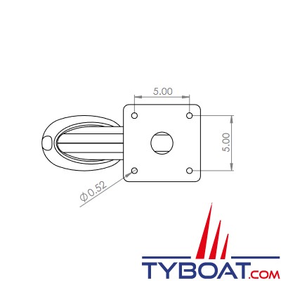 Seaview - Support modulaire simple - inclinaison arrière - hauteur 406 mm - pour radar et Satdome - PMA-167-M1