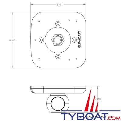 SEAVIEW - support sur rail por projecteurs pour rail de diamètre 1.125”, 1” et 1.25”