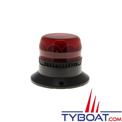 Gyrophare à Led - Embase ISO - Rouge - 10-30V