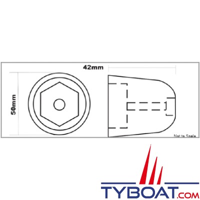 Side Power - Anode de remplacement pour propulseurs d'étrave SE120 / 130 /150 /170 / SP 125 / 155 / 240 / 285 / 300 / SH160 - 20 1180 A