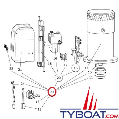 Side Power - Moteur propulseur P / SE100 / 185T - 12V - 8 0101 12