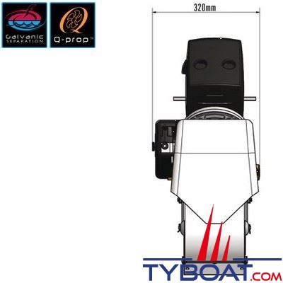 Side Power - Propulseur d'étrave rétractable SR100/185T - poussée 100kg - Pour tunnel Ø 185mm - 24 Volts