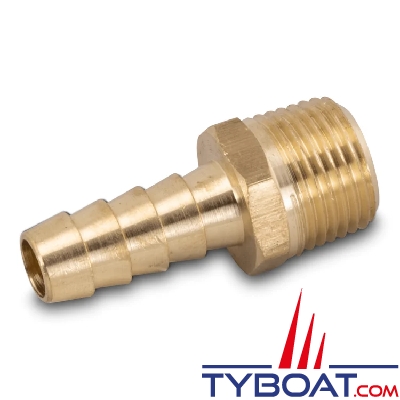 Sierra - droit cannelé - tuyau Ø 10 mm x 3/8NPT - mâle