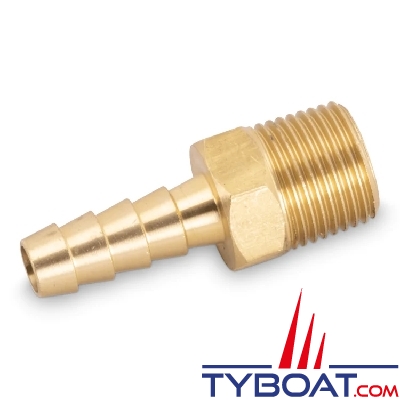 Sierra - droit cannelé - tuyau Ø 8 mm x 3/8NPT - mâle