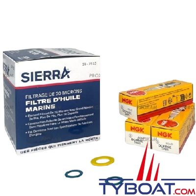 Sierra - Kit entretien compatible moteur Mercury 25/30CV 4T EFI (526cm3 3 Cyl)