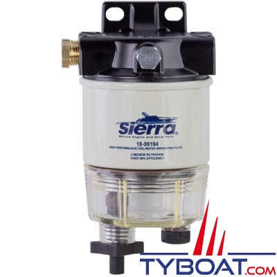 Sierra - Préfiltre à gasoil séparateur d'eau - complet - type Racor 120A-140R - 2µ