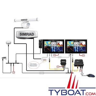 Simrad - Antenne radar HALO24 - 48 MN - Ø 610mm avec câble de 10 mètres