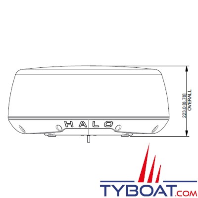Simrad - Antenne radar Halo20 - 24 MN avec câble de 10 mètres