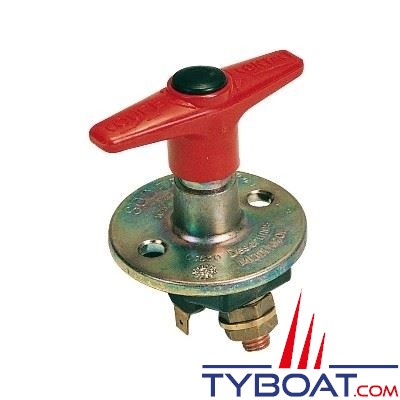 Soderep Ecans - Coupe-batterie unipolaire - 150 Ampères - continu avec coupure excitation - rouge