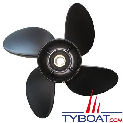 Solas - Hélice hors-bord aluminium AMITA 4 - Suzuki DF70 à DF140 -13,75x17 4 pâles - 15 cannelures