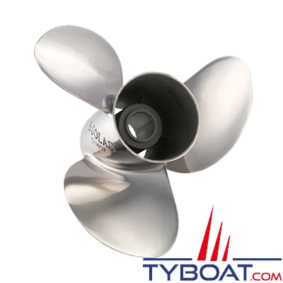 Solas - Hélice hors-bord inox RUBEX NS3 3 pâles sans moyeu 150 à 300cv et sterndrive rotation à droite 14,5x15