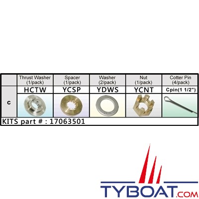 Solas - Kit de montage hélice Honda 35/60CV - groupe C