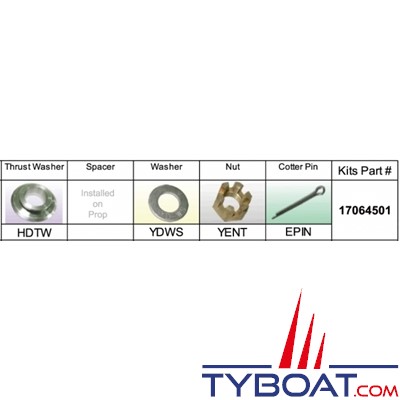 Solas - Kit de montage hélice Honda 75/130CV - groupe D