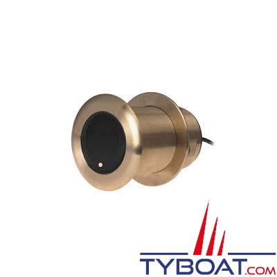 GARMIN - Sonde traversante bronze - B75H - 600W - 130/210 KHz - Profondeur et température - Angle 12° - Connecteur GARMIN 8 broches