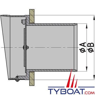 Vetus - Sortie d'échappement TC150 synthétique Ø 150mm