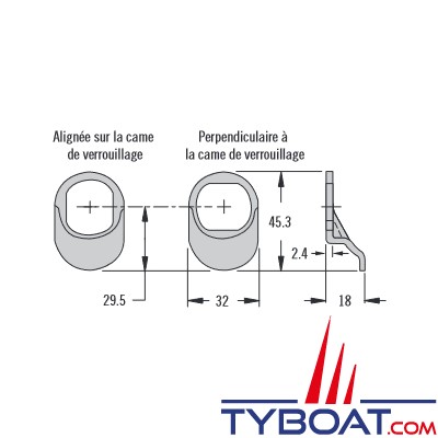 Southco - Loquet à fermeture par poussée - ABS noir et inox - Tirette alignée sur la came de verrouillage - avec serrure