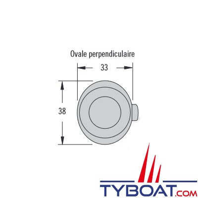 Southco - Loquet à fermeture par poussée - bouton oval plastique satiné 