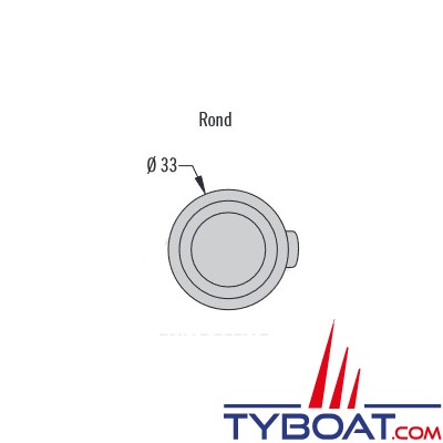 Southco - Loquet à fermeture par poussée - bouton rond plastique chromé