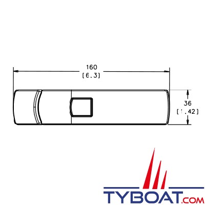 Southco - Loquet de porte Swim - inox 316 - 160mm