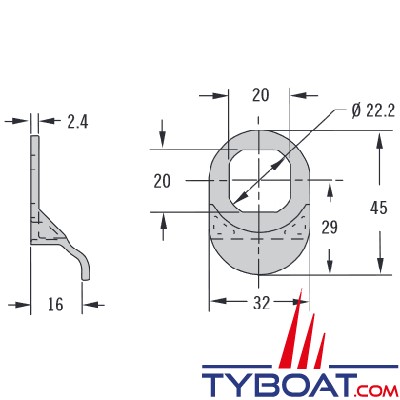 Southco - Tirette pour loquet à came - nylon noir - Ø intérieur 22.2 mm