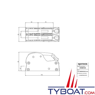 Spinlock - Bloqueur double XCS - Blanc - Ø 8 à 14 mm